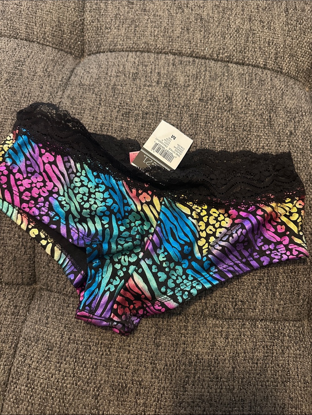 NWT Size Medium Tarea by Rue21 Rainbow Animal Print Panty